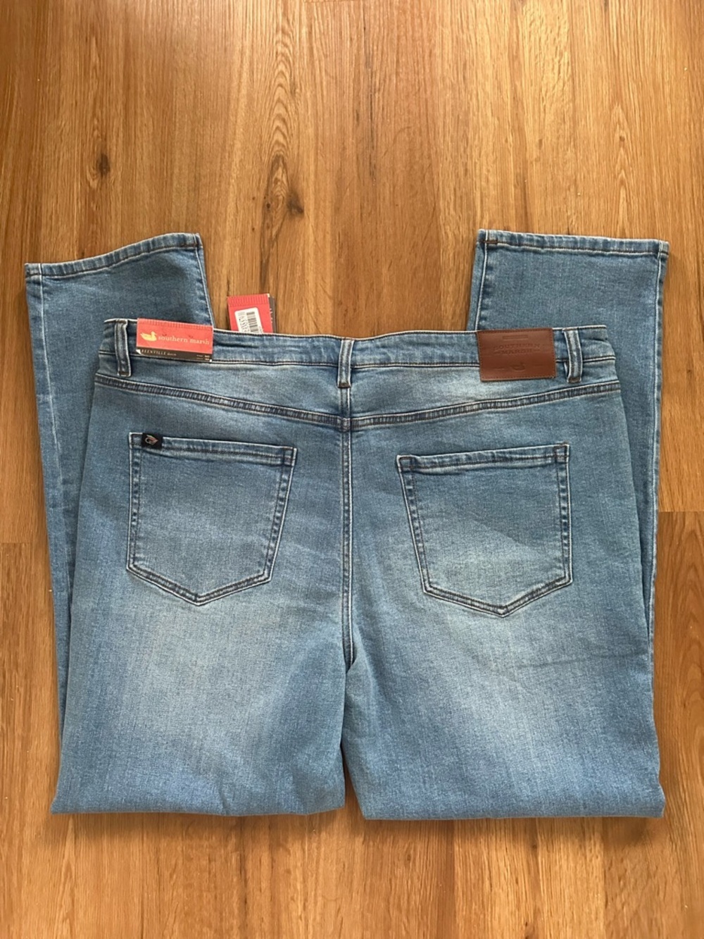 Southern Marsh Light Wash Straight Leg Men’s Jeans - Picture 2 of 8